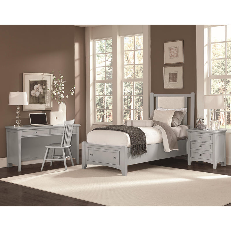  Vaughan-Bassett Bonanza BB26 Twin Linen Upholstered Storage Bed - Grey IMAGE 4