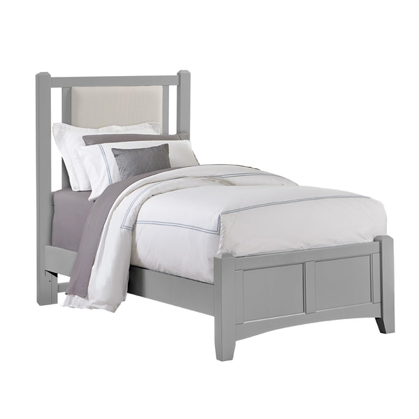  Vaughan-Bassett Bonanza BB26 Twin Linen Upholstered Bed - Grey IMAGE 1