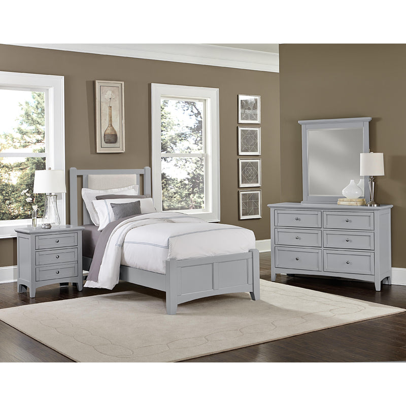  Vaughan-Bassett Bonanza BB26 Twin Linen Upholstered Bed - Grey IMAGE 3