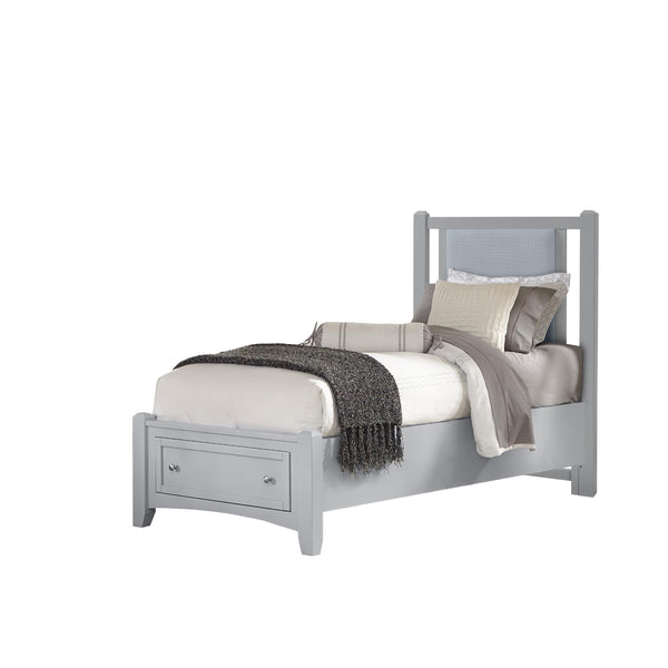  Vaughan-Bassett Bonanza BB26 Twin Blue Upholstered Storage Bed - Grey IMAGE 1