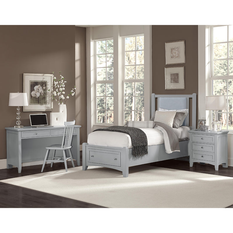  Vaughan-Bassett Bonanza BB26 Twin Blue Upholstered Storage Bed - Grey IMAGE 4