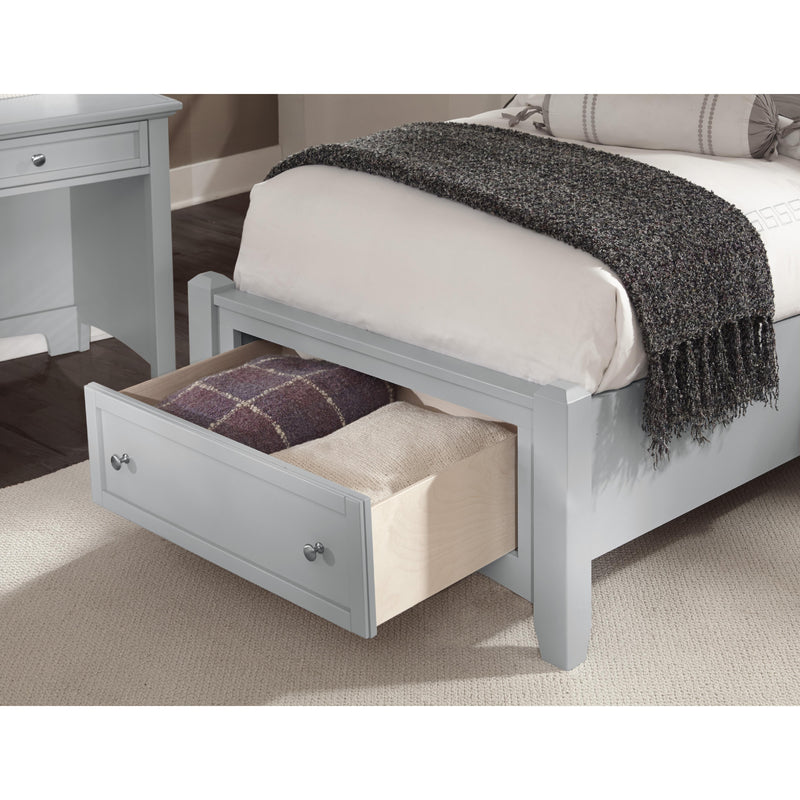  Vaughan-Bassett Bonanza BB26 Twin Blue Upholstered Bed - Grey IMAGE 3