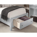  Vaughan-Bassett Bonanza BB26 Twin Grey Upholstered Storage Bed - Grey IMAGE 2