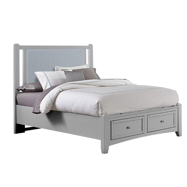 Vaughan-Bassett Bonanza BB26 Full Blue Upholstered Storage Bed - Grey IMAGE 1
