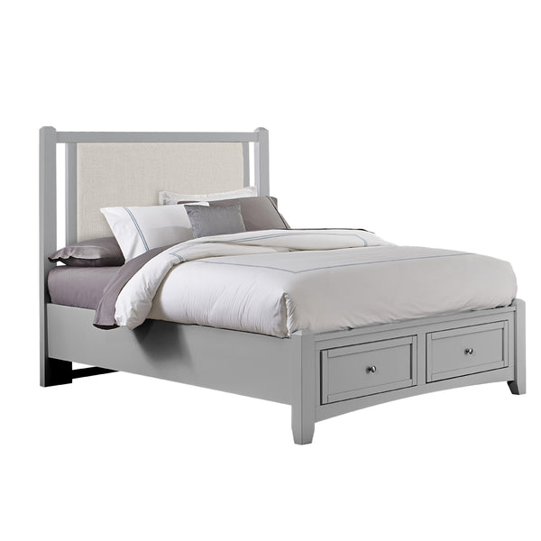  Vaughan-Bassett Bonanza BB26 Queen Linen Upholstered Storage Bed - Grey IMAGE 1