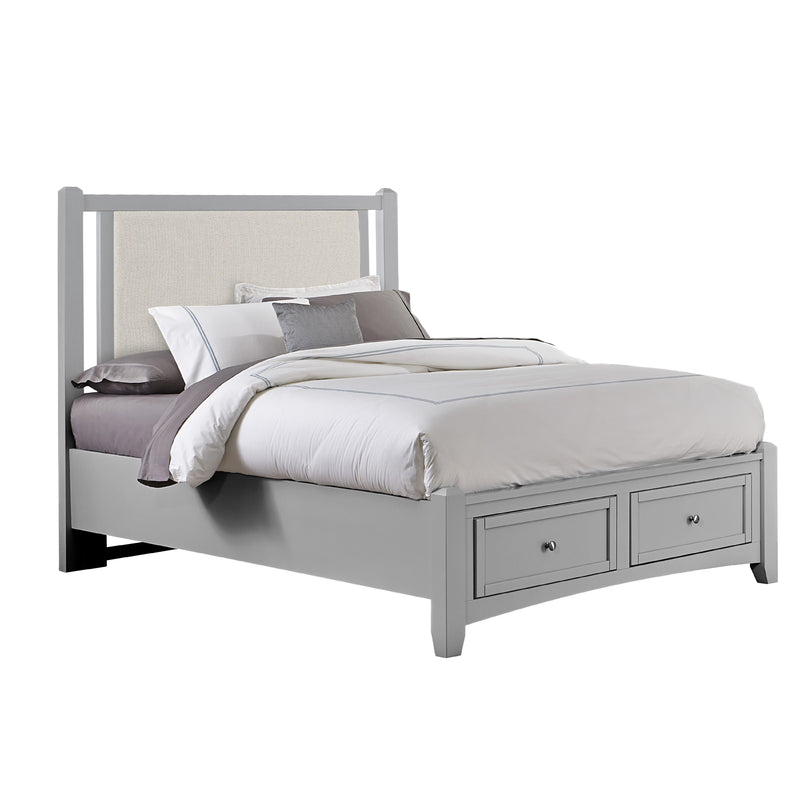  Vaughan-Bassett Bonanza BB26 King Linen Upholstered Storage Bed - Grey IMAGE 1