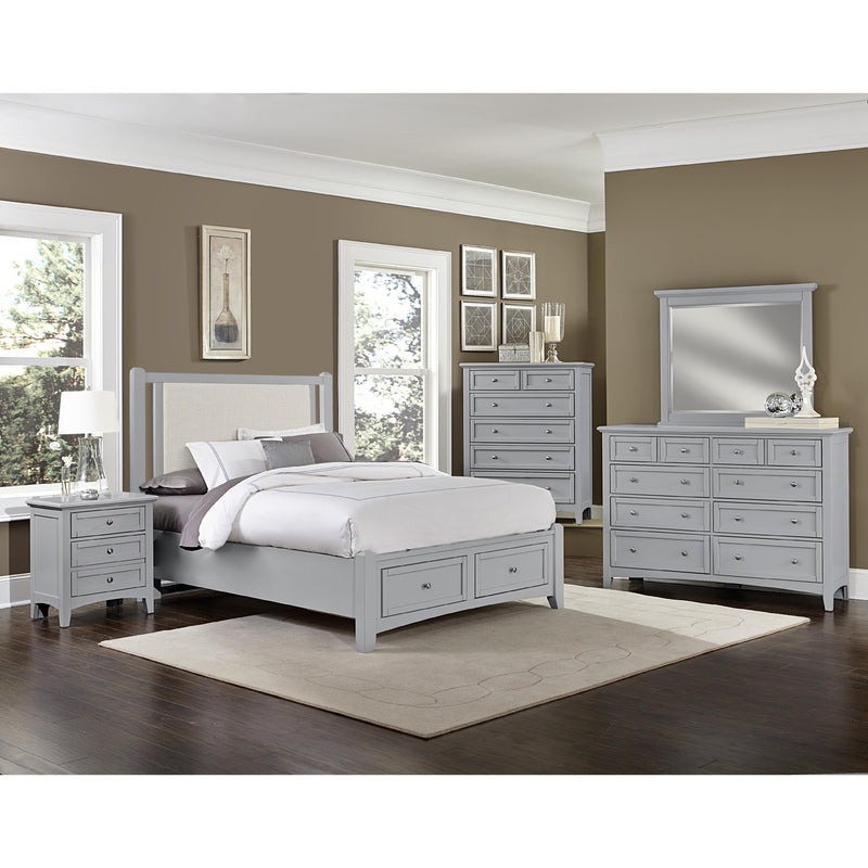  Vaughan-Bassett Bonanza BB26 King Linen Upholstered Storage Bed - Grey IMAGE 3