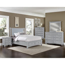  Vaughan-Bassett Bonanza BB26 King Blue Upholstered Storage Bed - Grey IMAGE 3