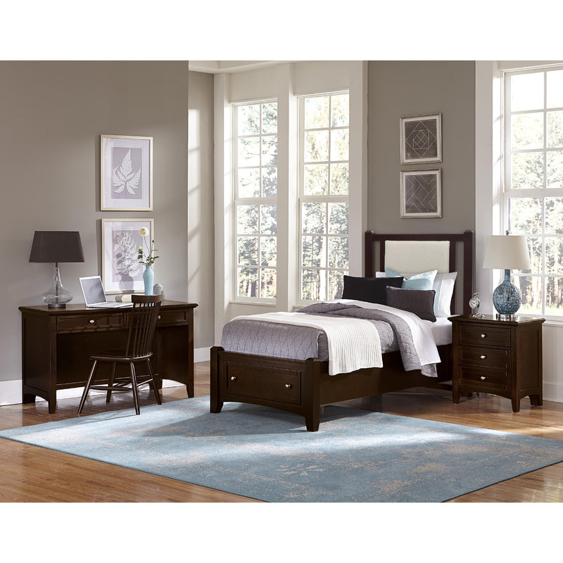  Vaughan-Bassett Bonanza BB27 Twin Linen Upholstered Storage Bed - Merlot IMAGE 4