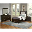  Vaughan-Bassett Bonanza BB27 Twin Linen Upholstered Bed - Merlot IMAGE 2