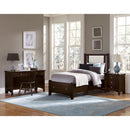  Vaughan-Bassett Bonanza BB27 Twin Grey Upholstered Storage Bed - Merlot IMAGE 4