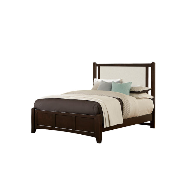  Vaughan-Bassett Bonanza BB27 Queen Linen Upholstered Bed - Merlot IMAGE 1