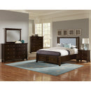 Vaughan-Bassett Bonanza BB27 Queen Blue Upholstered Storage Bed - Merlot IMAGE 4