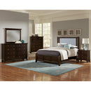  Vaughan-Bassett Bonanza BB27 Queen Blue Upholstered Bed - Merlot IMAGE 3
