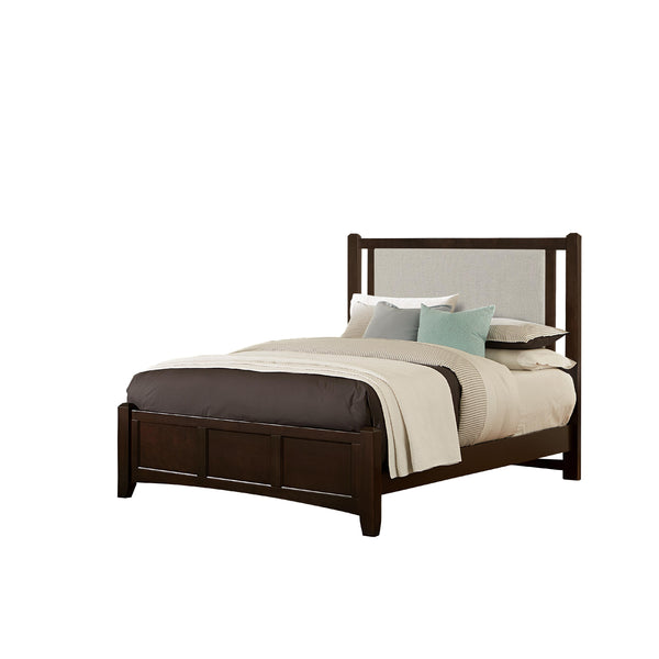  Vaughan-Bassett Bonanza BB27 Queen Grey Upholstered Bed - Merlot IMAGE 1