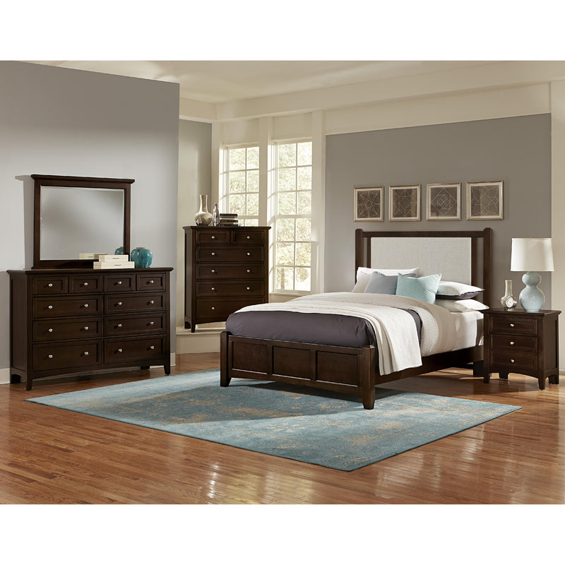  Vaughan-Bassett Bonanza BB27 Queen Grey Upholstered Bed - Merlot IMAGE 3