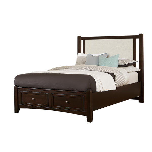  Vaughan-Bassett Bonanza BB27 King Linen Upholstered Storage Bed - Merlot IMAGE 1