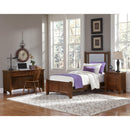  Vaughan-Bassett Bonanza BB28 Twin Blue Upholstered Bed - Cherry IMAGE 3