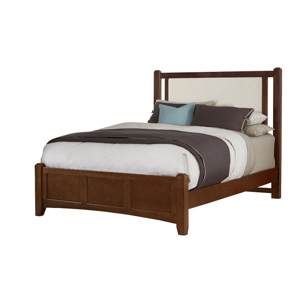  Vaughan-Bassett Bonanza BB28 Queen Linen Upholstered Bed - Cherry IMAGE 1