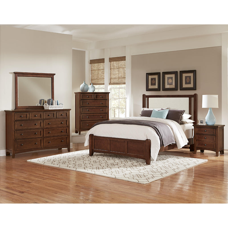  Vaughan-Bassett Bonanza BB28 Queen Linen Upholstered Bed - Cherry IMAGE 3