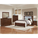  Vaughan-Bassett Bonanza BB28 Queen Blue Upholstered Bed - Cherry IMAGE 3