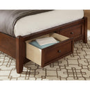  Vaughan-Bassett Bonanza BB28 King Linen Upholstered Storage Bed - Cherry IMAGE 3