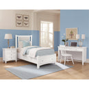  Vaughan-Bassett Bonanza BB29 Twin Linen Upholstered Storage Bed - White IMAGE 3
