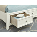  Vaughan-Bassett Bonanza BB29 Full Linen Upholstered Storage Bed - White IMAGE 2