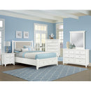  Vaughan-Bassett Bonanza BB29 Full Grey Upholstered Storage Bed - White IMAGE 4