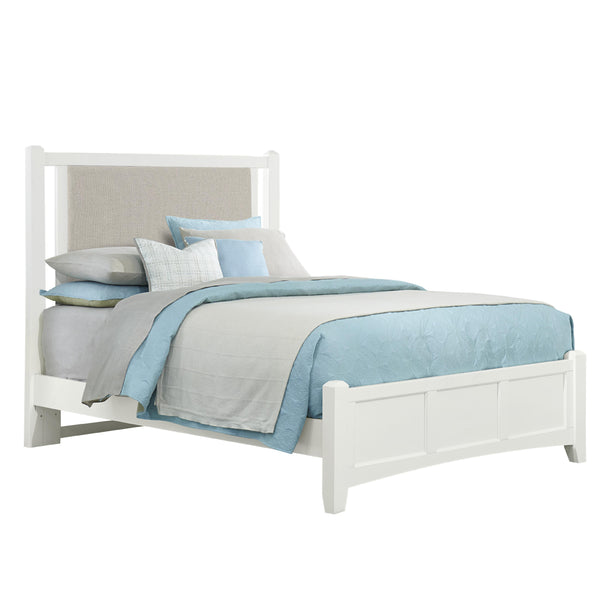  Vaughan-Bassett Bonanza BB29 Queen Grey Upholstered Bed - White IMAGE 1