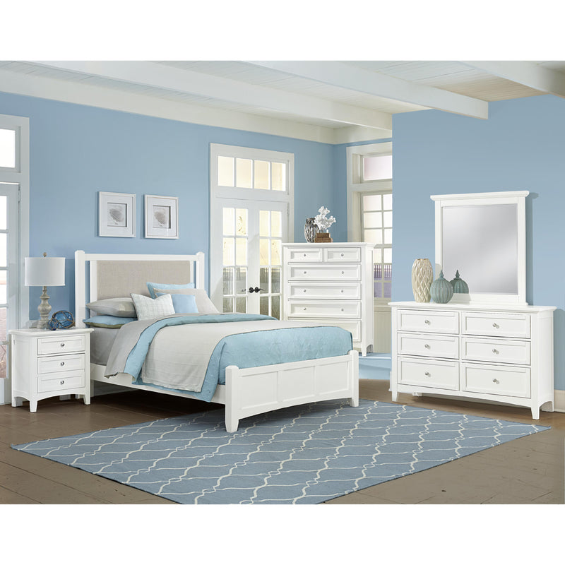  Vaughan-Bassett Bonanza BB29 Queen Grey Upholstered Bed - White IMAGE 2