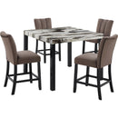  Crown Mark Square Vega Counter Height Dining Table with Faux Marble Top 1720T-4545 IMAGE 4