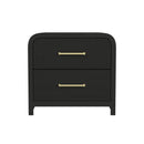 Elements International Ridgemont B-14440-8W-NS2 2-Drawer Nightstand IMAGE 2