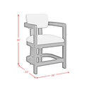  Elements International Portland D-1710-8-CST3 Arm Counter Stool IMAGE 10