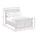  Elements International Park Ridge B-13130-8-FSLB Full Sleigh Storage Bed IMAGE 9