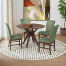  Elements International Santa Barbara D-16550-5-RDT Round Dining Table IMAGE 4