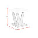  Elements International Greta T.6850.ET Square End Table IMAGE 10