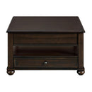  Elements International Wagner T-15740-5-SCT Square Lift-Top Coffee Table IMAGE 3