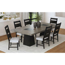  Elements International Jemma D-7570-5-SC3 Wood Back Dining Side Chair IMAGE 3