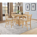  Coaster Furniture Lavon 106628 Oval 60-inch Counter Height Extension Dining Table - Light Oak IMAGE 15
