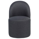  Coaster Furniture Aubrey 107062CHAR Set of 2 Upholstered Barrel Dining Side Chair - Charcoal IMAGE 2