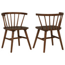  Coaster Furniture Jeffries 107202WAL Set of 2 Windsor Wood Dining Side Chair - Walnut IMAGE 3
