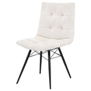  Coaster Furniture Aiken 110332STN Set of 4 Fabric Upholstered Dining Side Chair - Saddle Stone White IMAGE 1