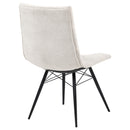  Coaster Furniture Aiken 110332STN Set of 4 Fabric Upholstered Dining Side Chair - Saddle Stone White IMAGE 2