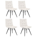  Coaster Furniture Aiken 110332STN Set of 4 Fabric Upholstered Dining Side Chair - Saddle Stone White IMAGE 3
