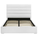 Coaster Furniture Felicity 203511KE 53-inch Upholstered Eastern King Platform Bed - White IMAGE 3