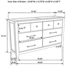  Coaster Furniture Hazlewood 207533 6-drawer Bedroom Dresser Cabinet - Vineyard Oak IMAGE 13