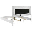  Coaster Furniture Cassia 215791KE Eastern King LED Panel Bed - White High Gloss IMAGE 2