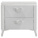  Coaster Furniture Cassia 215792 2-drawer Nightstand Bedside Table - White High Gloss IMAGE 9