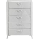  Coaster Furniture Cassia 215795 5-drawer Bedroom Chest - White High Gloss IMAGE 3